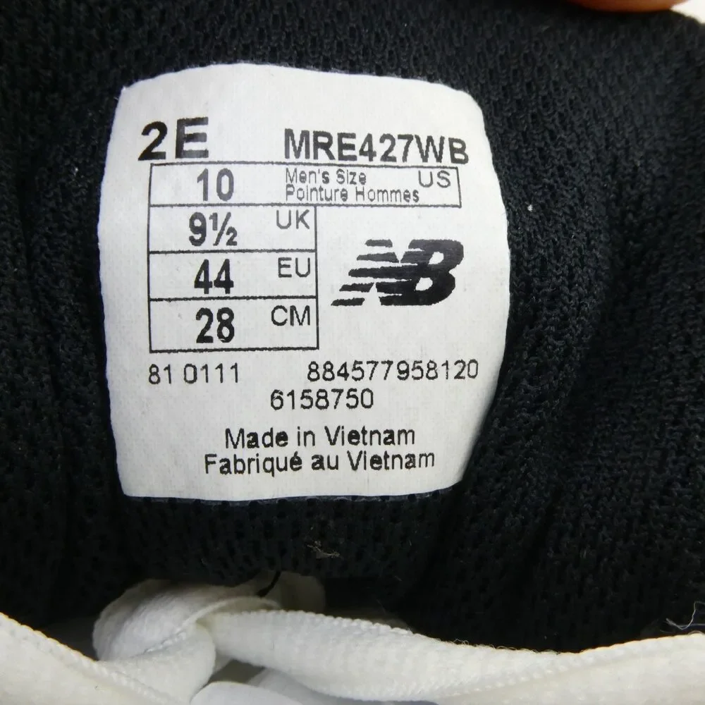 RARE Vintage New Balance MRE427WB Men's 10 2E Wide Running Shoes White Gray